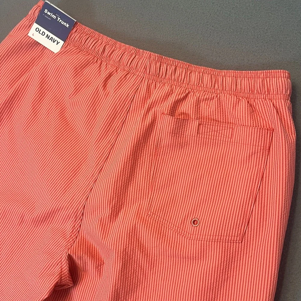 Old Navy Mens Size Large Pink Red Swim Trunks 7